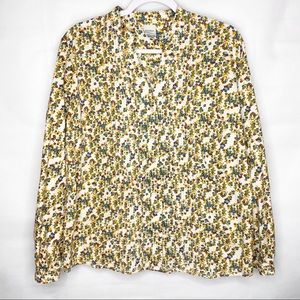 5/$25 Merona Floral Fall Button Down Size XXL